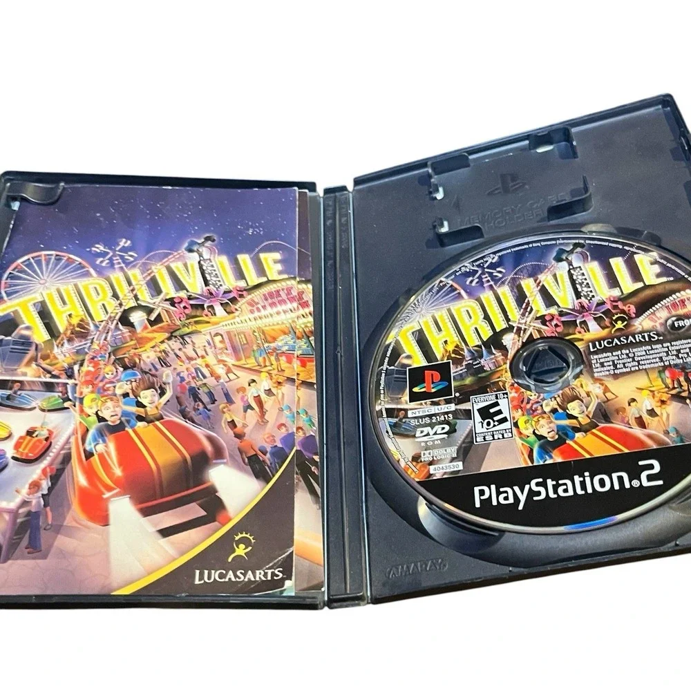 Thrillville Sony PlayStation 2 PS2 Game Roller Coaster Theme Park Tested CIB